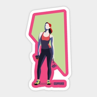 Climbing girl II Sticker